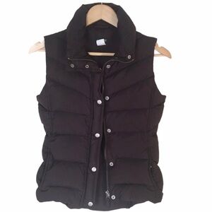 J. Crew Black Quilted Puffer Vest